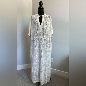 ZARA ivory crochet cover-up, Size M/L, never worn